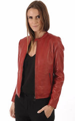 Women Genuine Leather Jacket WJ 51 freeshipping - SkinOutfit