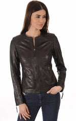 Women Genuine Leather Jacket WJ 54 freeshipping - SkinOutfit