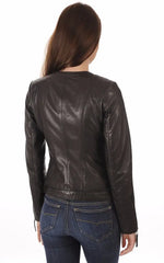 Women Genuine Leather Jacket WJ 54 freeshipping - SkinOutfit