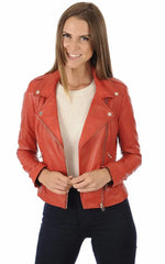 Women Genuine Leather Jacket WJ 56 freeshipping - SkinOutfit