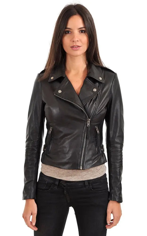 Women Genuine Leather Jacket WJ 58 freeshipping - SkinOutfit