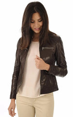 Women Genuine Leather Jacket WJ 59 freeshipping - SkinOutfit