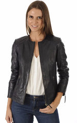 Women Genuine Leather Jacket WJ 68 freeshipping - SkinOutfit