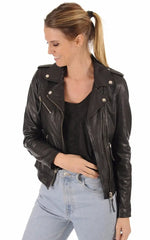 Women Genuine Leather Jacket WJ 75 freeshipping - SkinOutfit