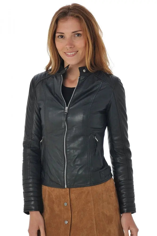 Women Genuine Leather Jacket WJ 78 freeshipping - SkinOutfit