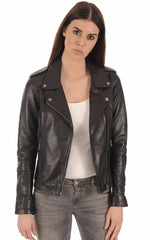 Women Genuine Leather Jacket WJ 80 freeshipping - SkinOutfit