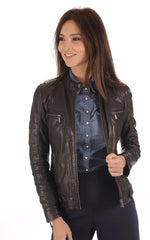 Women Genuine Leather Jacket WJ 90 freeshipping - SkinOutfit