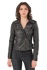 Women Genuine Leather Jacket WJ117 freeshipping - SkinOutfit