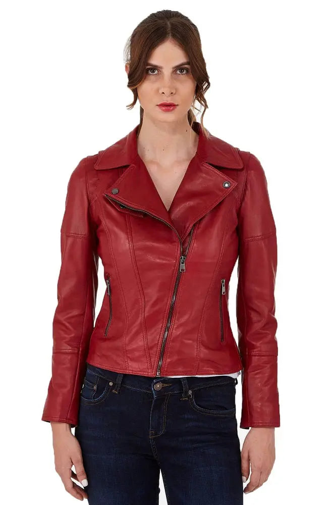 Women Genuine Leather Jacket WJ129 freeshipping - SkinOutfit