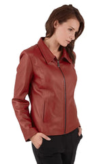 Women Genuine Leather Jacket WJ134 freeshipping - SkinOutfit