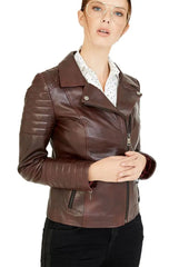 Women Genuine Leather Jacket WJ145 freeshipping - SkinOutfit