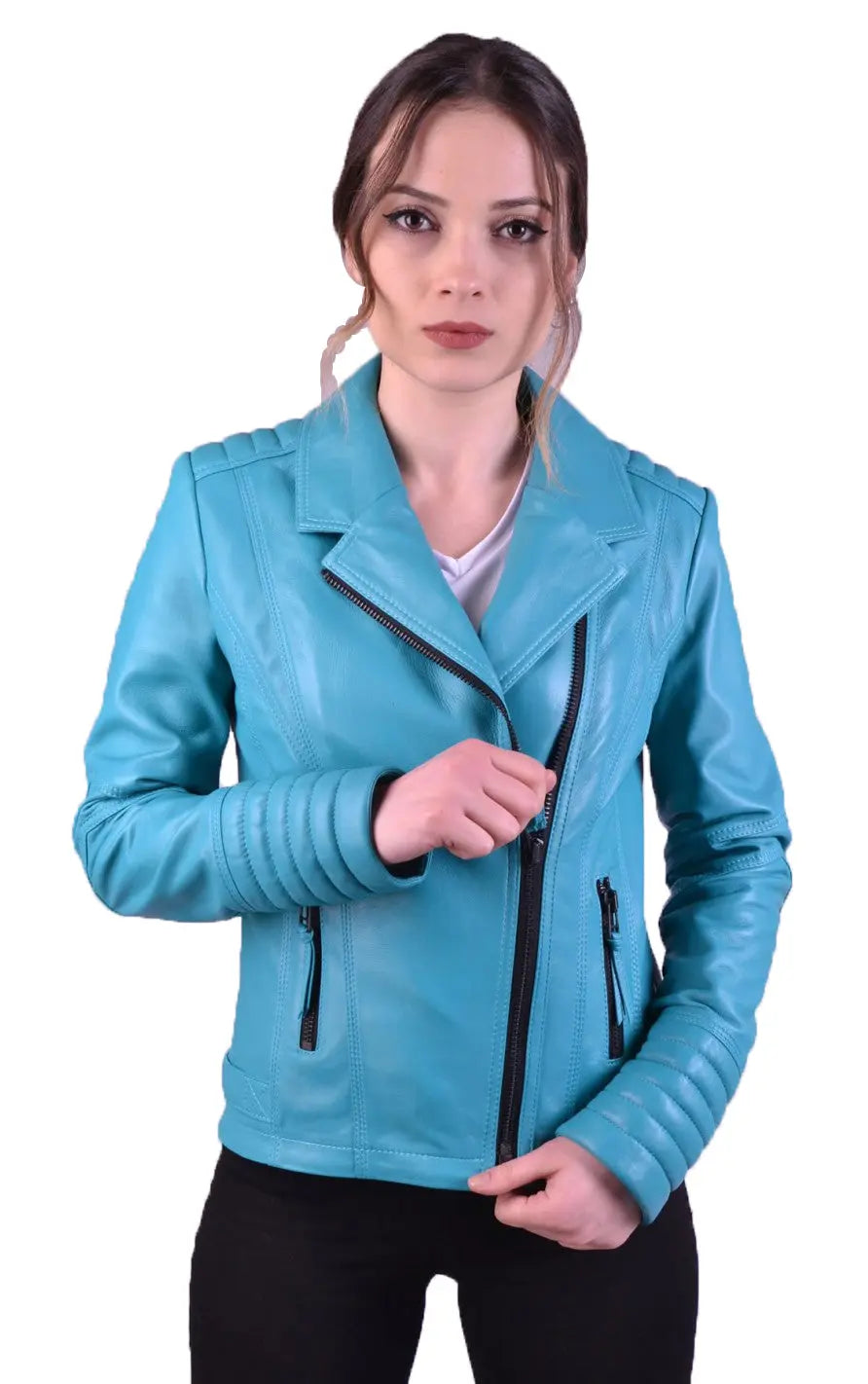 Women Genuine Leather Jacket WJ157 SkinOutfit