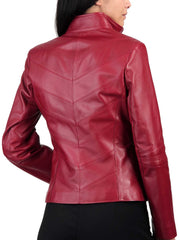 Women Lambskin Genuine Leather Jacket WJ 55 freeshipping - SkinOutfit