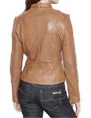 Women Lambskin Genuine Leather Jacket WJ 56 SkinOutfit