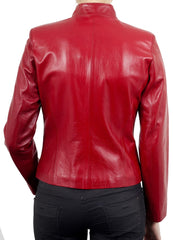 Women Lambskin Genuine Leather Jacket WJ182 SkinOutfit