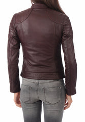 Women Lambskin Genuine Leather Jacket WJ233 SkinOutfit