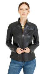 Women Genuine Leather Jacket WJ141 freeshipping - SkinOutfit