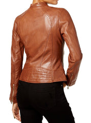 Women Lambskin Genuine Leather Jacket WJ273 SkinOutfit