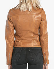 Women Lambskin Genuine Leather Jacket WJ296 SkinOutfit