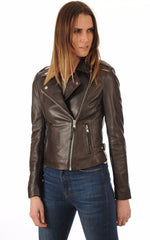 Women Genuine Leather Jacket WJ 57 freeshipping - SkinOutfit