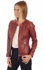 Women Genuine Leather Jacket WJ 82 freeshipping - SkinOutfit